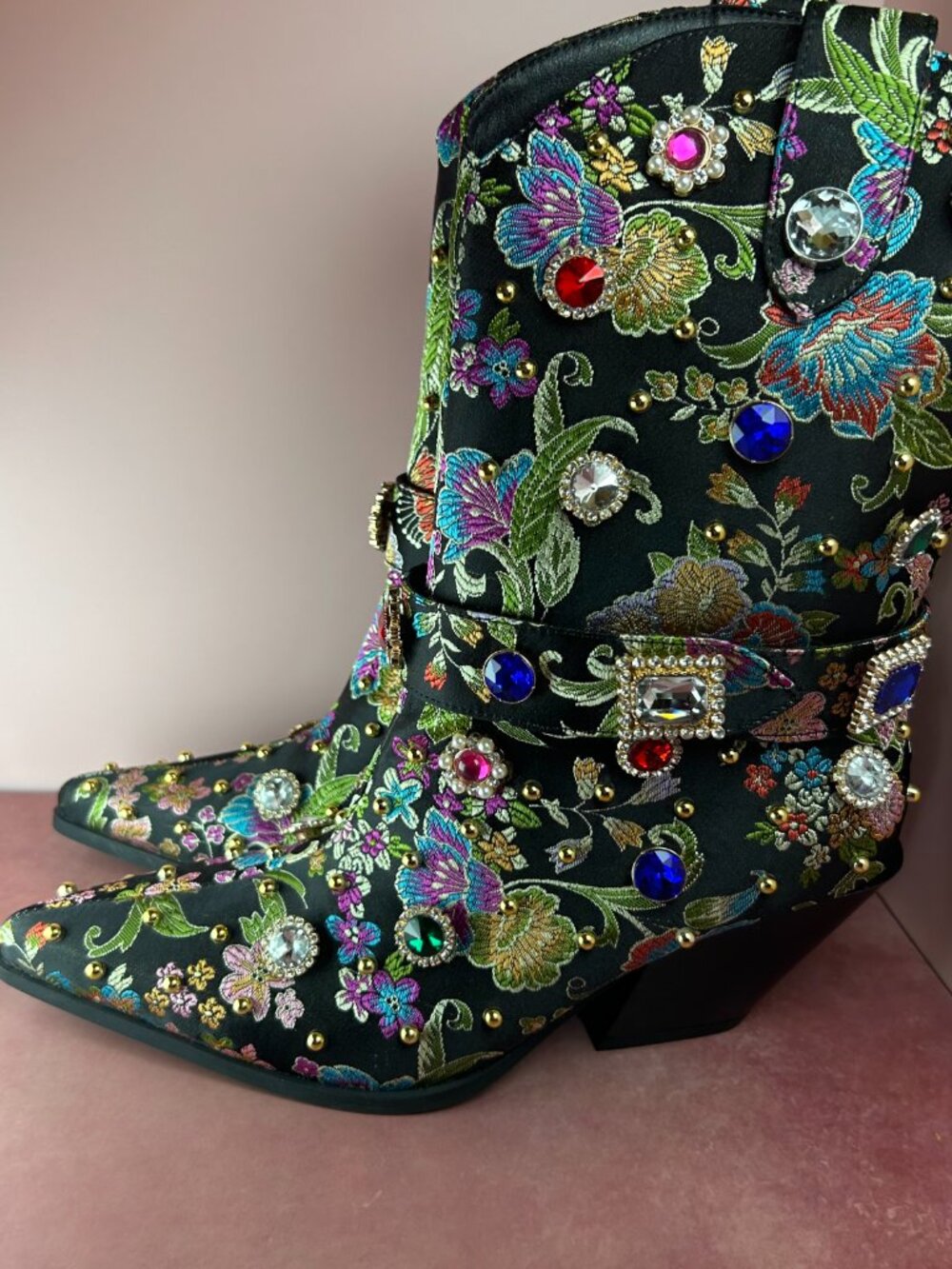 AZALEA WANG DILIGENT WESTERN MID CALF BOOTS (8.5) - Picture 10 of 16